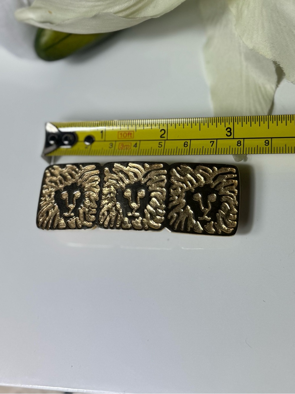 Vintage Gold Anne Klein Brooch Hair Clip accessory - Picture 11 of 14